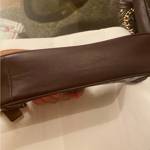 NEW COACH wristlet F11940 signature black patent leather oxblood purse gold NWOT - Picture 8 of 12